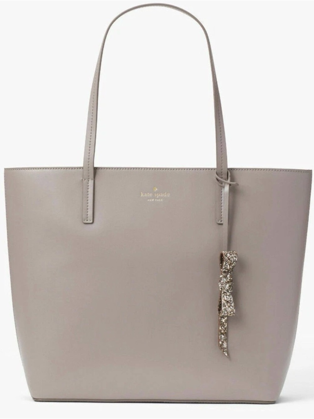 Kate Spade Karla Cityscape Gray Smooth Leather Tote Seton NWT $299